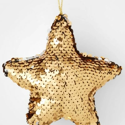 Brand new β€οΈ 4ct Sequined Star π Christmas Tree Ornament Set Gold - Wondershop™ β 2 Brand new β€οΈ 4ct Sequined Star π Christmas Tree Ornament Set Gold - Wondershop™ β - Image 2