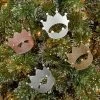 Brand new 🤩 4pk Metal Glitter Crown 🎅 Christmas Tree Ornament Set White - Wondershop™ 😀