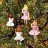 New 😀 4pk Fabric Ballet Dancer 🔔 Christmas Tree Ornament Set - Wondershop™ ❤️