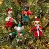 Buy 🔥 4ct Fabric 👗 Dressed Animal 🎄 Christmas Tree Ornament Set - Wondershop™ 😀