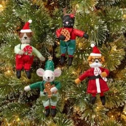 Buy π₯ 4ct Fabric π Dressed Animal π Christmas Tree Ornament Set - Wondershop™ π