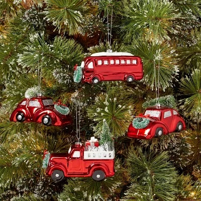 Discount 𧨠4ct Plastic Vehicle π Christmas Tree Ornament Set Red - Wondershop™ βοΈ 1 Discount 𧨠4ct Plastic Vehicle π Christmas Tree Ornament Set Red - Wondershop™ βοΈ