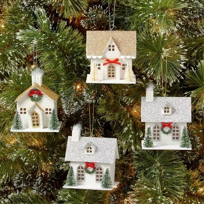 Best Sale π 4pk 4" Paper House π Christmas Tree Ornament Set - Wondershop™ π 1 Best Sale π 4pk 4" Paper House π Christmas Tree Ornament Set - Wondershop™ π