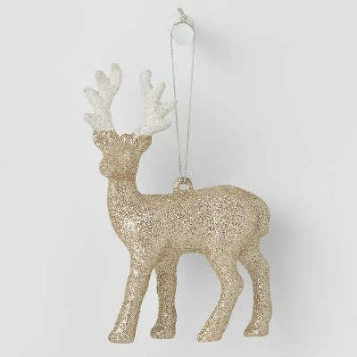 Cheap π 4pk Glitter Deer π Christmas Tree Ornament Set Gold/White - Wondershop™ π€© 2 Cheap π 4pk Glitter Deer π Christmas Tree Ornament Set Gold/White - Wondershop™ π€© - Image 2