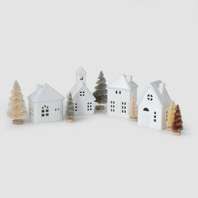 Best reviews of π₯° 10pc Battery Operated Decorative Ceramic Village Kit White with Neutral Trees - Wondershop™ π₯ 2 Best reviews of π₯° 10pc Battery Operated Decorative Ceramic Village Kit White with Neutral Trees - Wondershop™ π₯ - Image 2