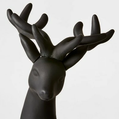 Brand new ๐ 18.75" Plastic Deer Decorative Figurine Black - Wondershop™ ๐งจ 1 Brand new ๐ 18.75" Plastic Deer Decorative Figurine Black - Wondershop™ ๐งจ