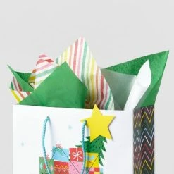 Deals 😍 150ct Banded Gift Tissue Paper Rainbow/Green/White - Wondershop™ 🥰