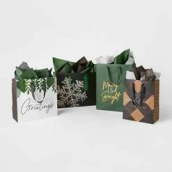 Best deal 🎉 4ct Simple Comforts Assorted Gift Bag - Wondershop™ 🤩
