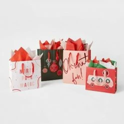 Top 10 🤩 4ct Peppermint Twist Assorted Gift Bag - Wondershop™ 🥰