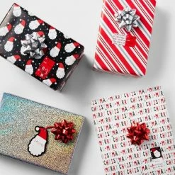 Best Pirce โจ 80 sq ft Gift Wrap Pack Red/White/Silver - Wondershop™ ๐