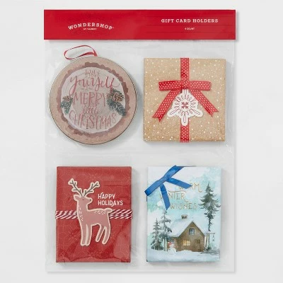 Deals π€© 4ct Gift Card Holder Present/Log/Deer/Cabin - Wondershop™ βοΈ 2 Deals π€© 4ct Gift Card Holder Present/Log/Deer/Cabin - Wondershop™ βοΈ - Image 2