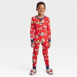 New 😀 Kids' Holiday Gnomes Print Matching Family Pajama Set - Wondershop™ Red 😀 -Wondershop Elegant Shop unnamed file 1195