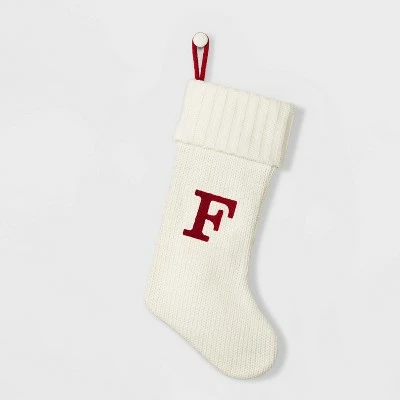 Budget 😀 Knit Monogram 🎁 Christmas Stocking White - Wondershop™ ✨ 8 Budget 😀 Knit Monogram 🎁 Christmas Stocking White - Wondershop™ ✨ - Image 8