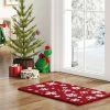 Buy 🥰 1'2"x2'6" Flocked Snowflakes Doormat Red/White - Wondershop™ 😍