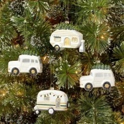 New π 4ct 4" Plastic Car & Camper π Christmas ree Ornament Set - Wondershop™ β