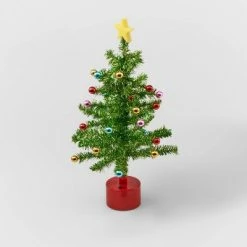 Best Sale 💯 21" Battery Operated Rotating Tinsel ❄ Christmas Tree Green - Wondershop™ 💯