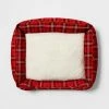 Discount 😉 Red Plaid Cuddler 🦮 Dog Bed - Wondershop™ 🔔