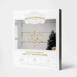 Best Sale 💯 Christmas LED Gold Snowflake Novelty Sculpture with Warm White Twinkle Lights - Wondershop™ ⭐