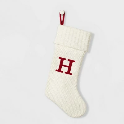 Budget 😀 Knit Monogram 🎁 Christmas Stocking White - Wondershop™ ✨ 10 Budget 😀 Knit Monogram 🎁 Christmas Stocking White - Wondershop™ ✨ - Image 10