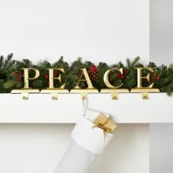 New 🎉 5pk Metal PEACE 🎄 Christmas Stocking Holder - Wondershop™ Gold ✨