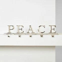 New 🎉 5pk Metal PEACE 🎄 Christmas Stocking Holder - Wondershop™ Gold ✨ -Wondershop Elegant Shop unnamed file 185