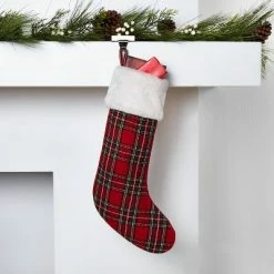 Coupon 😀 Plaid 🔔 Christmas Stocking Red - Wondershop™ 😍