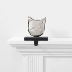 Coupon 🛒 Cat ❄ Christmas Stocking Holder Silver/Black - Wondershop™ 🛒
