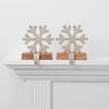 Top 10 👏 2ct Metal Snowflake with Faux Wood Base 🎄 Christmas Stocking Holder - Wondershop™ 😉