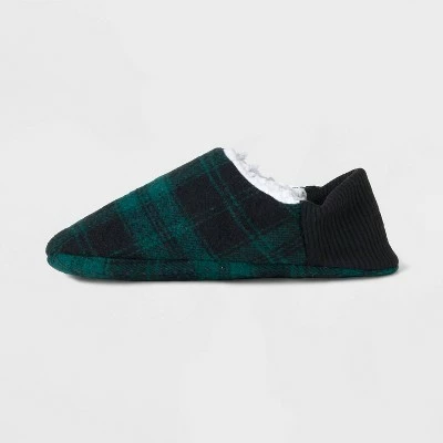 Best Sale ⌛ Adult Plaid Faux Shearling Lined Pull-On Slipper 🧦 Socks with Huggable Heel & Grippers - Wondershop™ Green/Black 😀 1 Best Sale ⌛ Adult Plaid Faux Shearling Lined Pull-On Slipper 🧦 Socks with Huggable Heel & Grippers - Wondershop™ Green/Black 😀