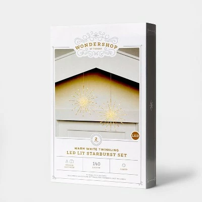 Best deal π 2pk π Christmas LED Starburst Novelty Sculpture with 140 Warm White Twinkle Lights - Wondershop™ π 1 Best deal π 2pk π Christmas LED Starburst Novelty Sculpture with 140 Warm White Twinkle Lights - Wondershop™ π