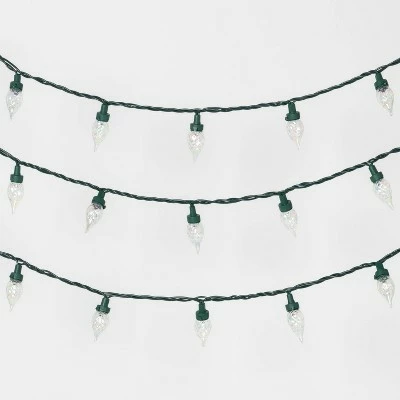 Top 10 🎁 35ct LED Faceted Flame-Tip String Lights with Green Wire - Wondershop™ Red/green/white 😉 2 Top 10 🎁 35ct LED Faceted Flame-Tip String Lights with Green Wire - Wondershop™ Red/green/white 😉 - Image 2