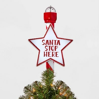 Flash Sale ๐ 14.5in 21 LED Light Santa Stop Here Tree Topper Red - Wondershop™ ๐คฉ 1 Flash Sale ๐ 14.5in 21 LED Light Santa Stop Here Tree Topper Red - Wondershop™ ๐คฉ