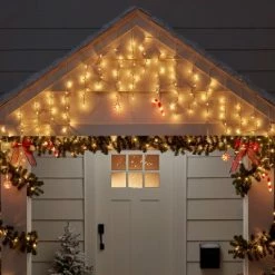 Best Pirce โ 150ct Incandescent Icicle Lights with Novelty Accent Clear with White Wire - Wondershopโข White Rattan Star ๐