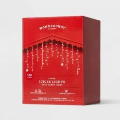 Best Pirce ⌛ 150ct Incandescent Icicle Lights with Novelty Accent Clear with White Wire - Wondershop™ White Rattan Star 🎉 -Wondershop Elegant Shop unnamed file 277