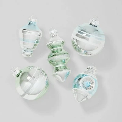 Discount ✨ 14ct Striped Glass 🎄 Christmas Tree Ornament Set - Wondershop™ White/rose/magenta/purple 🔥 4 Discount ✨ 14ct Striped Glass 🎄 Christmas Tree Ornament Set - Wondershop™ White/rose/magenta/purple 🔥 - Image 4