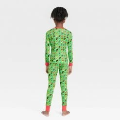 Budget ✨ Kids' Multi Santa Print Matching Family Pajama Set - Wondershop™ Green 💯
