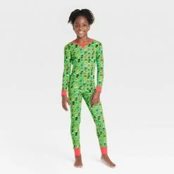 Budget ✨ Kids' Multi Santa Print Matching Family Pajama Set - Wondershop™ Green 💯 -Wondershop Elegant Shop unnamed file 328