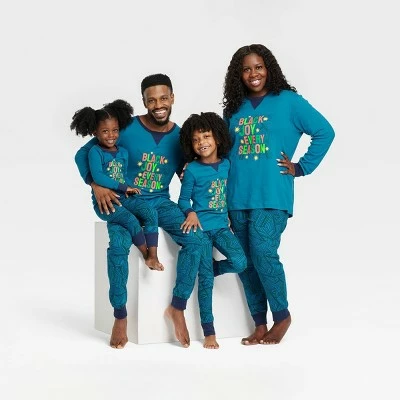 Flash Sale 🛒 Kids' Joy Print Matching Family Pajama Set - Wondershop™ Blue 🤩 2 Flash Sale 🛒 Kids' Joy Print Matching Family Pajama Set - Wondershop™ Blue 🤩 - Image 2