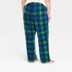 Hot Sale π Women's Holiday Tartan Plaid Fleece Matching Family Pajama Pants - Wondershopβ’ Blue β