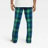 Flash Sale 😍 Men's Holiday Tartan Plaid Fleece Matching Family Pajama Pants - Wondershop™ Blue 💯