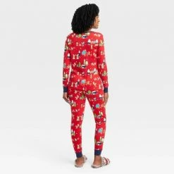 Hot Sale 👏 Women's Holiday Gnomes Print Matching Family Pajama Set - Wondershop™ Red ⭐
