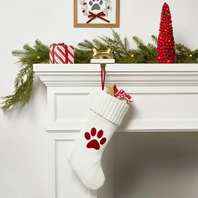 Best deal ๐ 20" Knit Monogram ๐ Christmas Stocking White Paw Print - Wondershop™ ๐ 1 Best deal ๐ 20" Knit Monogram ๐ Christmas Stocking White Paw Print - Wondershop™ ๐