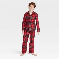 Budget 🎉 Kids' Holiday Tartan Plaid Flannel Matching Family Pajama Set - Wondershop™ Red 🤩 -Wondershop Elegant Shop unnamed file 412