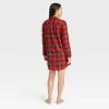 Cheap 😍 Women's Holiday Tartan Plaid Flannel Matching Family Pajama NightGown - Wondershop™ Red ❤️