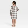 Brand new 🎉 Kids' Holiday Tartan Plaid Flannel Matching Family Pajama NightGown- Wondershop™ Cream 🤩