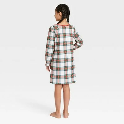 Brand new 🎉 Kids' Holiday Tartan Plaid Flannel Matching Family Pajama NightGown- Wondershop™ Cream 🤩 1 Brand new 🎉 Kids' Holiday Tartan Plaid Flannel Matching Family Pajama NightGown- Wondershop™ Cream 🤩
