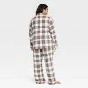 Discount ✔️ Women's Holiday Tartan Plaid Flannel Matching Family Pajama Set - Wondershop™ Cream 👍