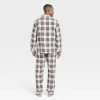 Promo ✨ Men's Holiday Tartan Plaid Flannel Matching Family Pajama Set - Wondershop™ Cream ✔️