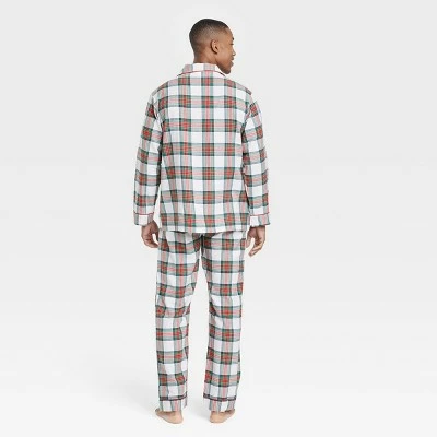 Promo ✨ Men's Holiday Tartan Plaid Flannel Matching Family Pajama Set - Wondershop™ Cream ✔️ 1 Promo ✨ Men's Holiday Tartan Plaid Flannel Matching Family Pajama Set - Wondershop™ Cream ✔️