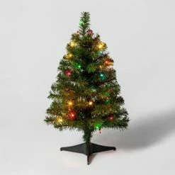 New ✔️ 2ft Pre-Lit Alberta Spruce Multicolored Lights Artificial ❄ Christmas Tree - Wondershop™ 🌟